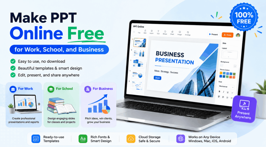 Make PPT Online Free for Work, School, and Business