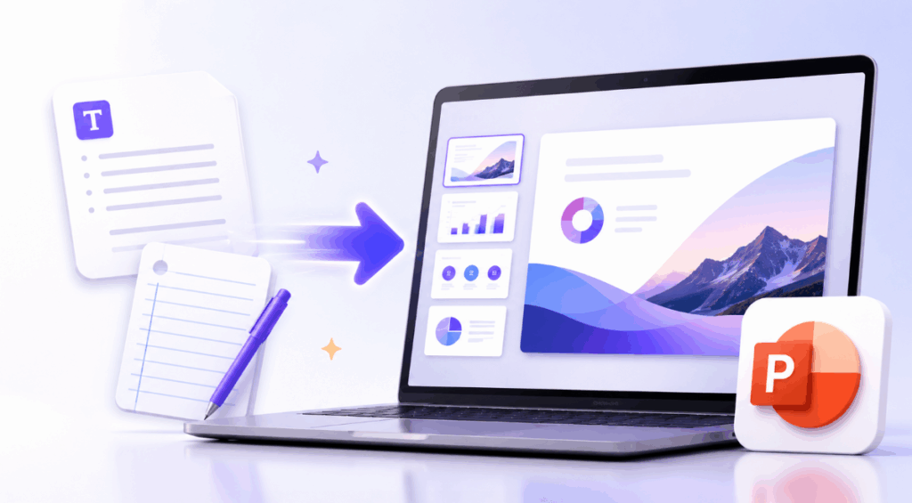 Turn Text and Notes into PowerPoint Slides